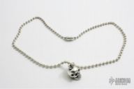 24" Sterling Chain and Skull Pendant