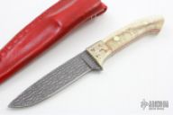 Damascus Drop Point Hunter