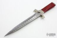 Red Jasper and Damascus Dagger