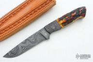Damascus Drop Point Hunter