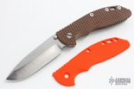 Custom XM-24 Folder - 4" Satin Spearpoint / Brown G10 & Tumble