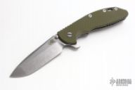 XM-24 Flipper - 4" Tumble Finish Spanto / OD Green G10 & Tumble