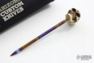 Heat Colored Titanium Skull Spike