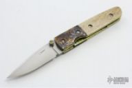 Bone and Damascus Linerlock