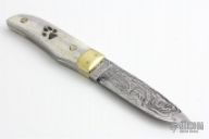 Cable Damascus Utility Knife
