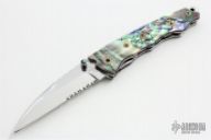 Black Lip Pearl and Abalone Linerlock