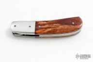 Damascus and Giraffe Bone Linerlock