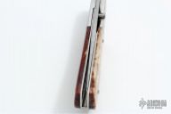 Damascus and Giraffe Bone Linerlock