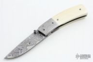 Damascus and Ivory Linerlock