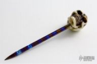Heat Colored Titanium Skull Spike