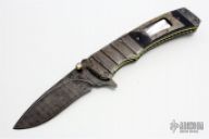 Assisted Damascus, Buffalo Horn & Pearl Flipper