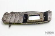Assisted Damascus, Buffalo Horn & Pearl Flipper