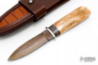 Damascus & Giraffe Bone Dagger