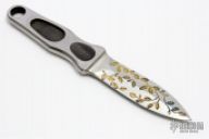 Sting Boot Knife w/ Gold Tone Etching (#8)