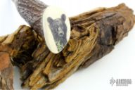 Damascus and Stag Desk Knife w/ Stand