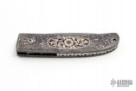 Engraved Damascus Folder