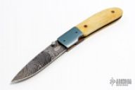 Bone and Damascus Linerlock