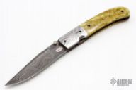 Bone and Damascus Linerlock