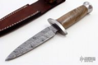 Burl and Damascus Dagger