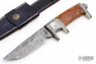 Damascus & Burl Wood Sub-Hilt