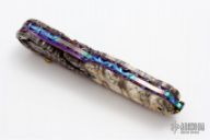 Assisted Carved Damascus & Mammoth Tooth Folder