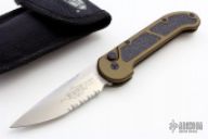 UMS Green Handle Stonewash Serrated #0844 05/2003