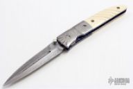 Damascus and Ivory Linerlock
