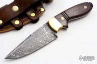 Damascus Drop Point Hunter