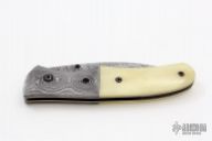 Damascus and Bone Linerlock