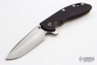 XM-24 Framelock Flipper - 4" (Hand-Ground / Carbon Fiber & Tumble)