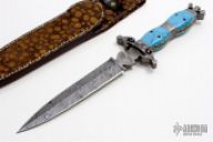 Damascus & Turquoise Dagger