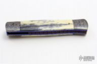 Damascus and Bone Linerlock Auto