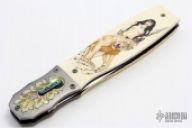 Nude Scrimshawed Linerlock Auto
