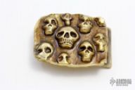 Bronze Skulls Belt Buckle