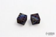Flamed Titanium Dice (Pair) "UNDEAD DICE"