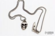Skull and Flame Necklace
