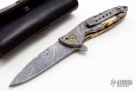 Damascus & Stag Flipper