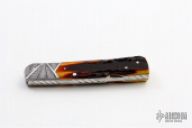 Damascus and Stag Lockback