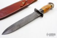 Burl and Damascus Short Sword