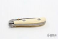 Mammoth and Damascus One Hand Knife