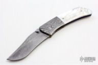 Damascus and Pearl Linerlock