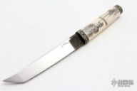 Scrimshawed and Engraved Tanto