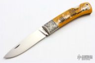 Engraved and Scrimshawed Lockback