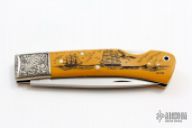 Engraved and Scrimshawed Lockback