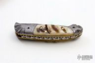 Damascus spearpoint folder