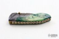 Damascus and Bone Linerlock