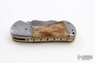 Damascus and Bone Linerlock