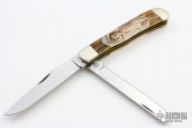 Trapper with Color Scrimshaw