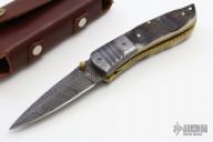 Damascus and Ram Horn LinerLock