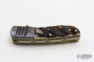 Damascus and Ram Horn LinerLock